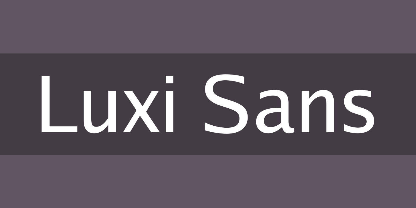 Beispiel einer Luxi Sans-Schriftart #1